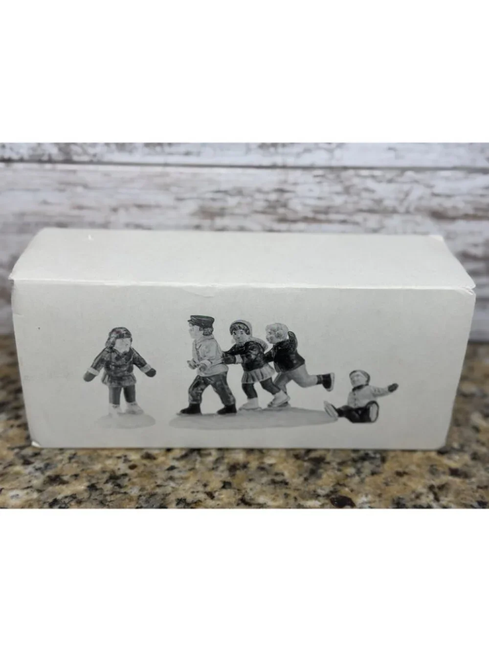 Department 56 Snow Village CRACK THE WHIP SKATERS Set Of 3  #5171-3